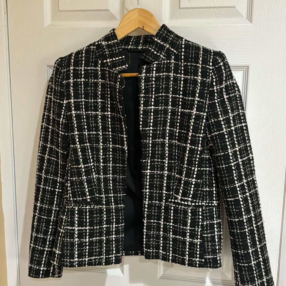 Black-and-white blazer